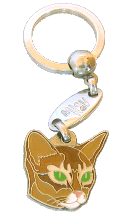 Abisinio - Placa grabada, placas identificativas para gatos grabadas MjavHov.